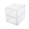 Martha Stewart Brody 2 Pack Plastic Stackable Office Desktop Organizer Boxes with Drawer, 6 x 7.5 BE-PB4512-2-CLR-MS - alternate 3